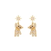 Stud earrings with micro-inlaid bear earrings details Picture